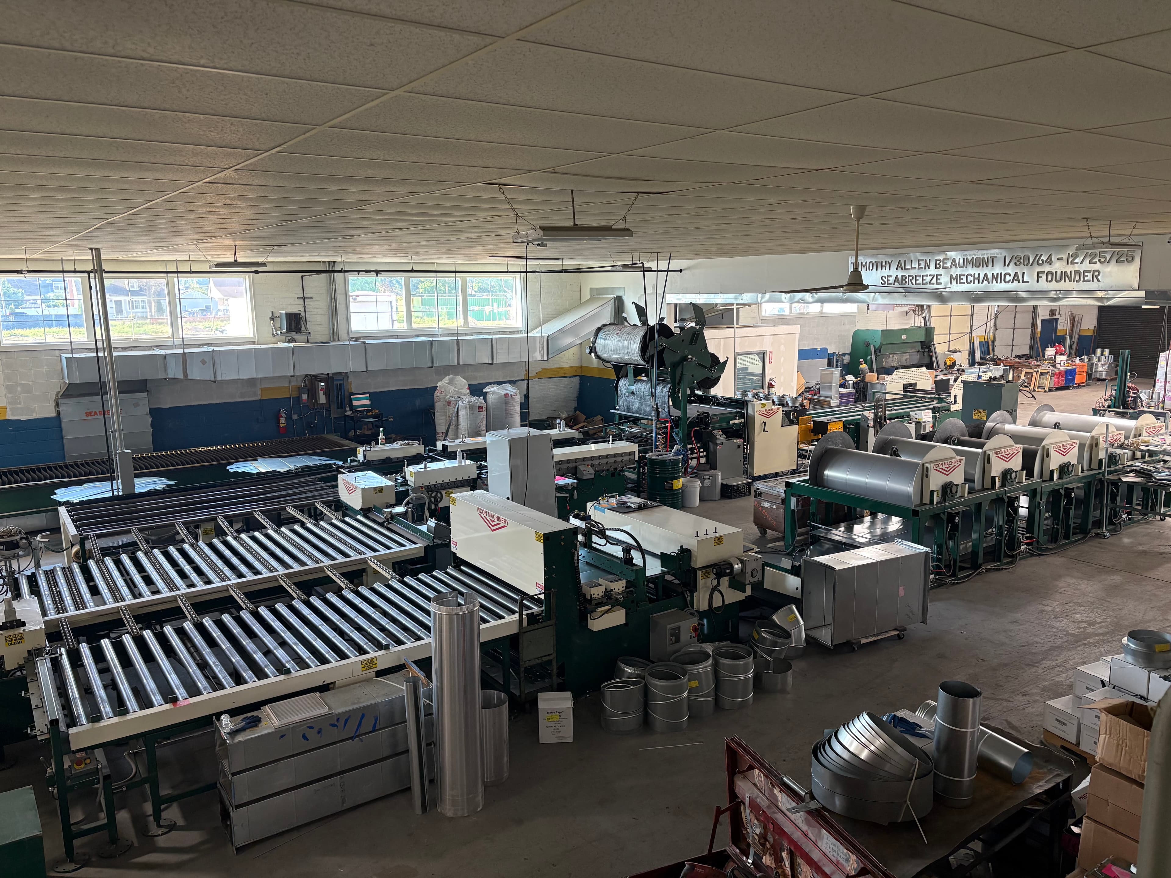 Seabreeze coil line and fabrication floor, Copiague NY